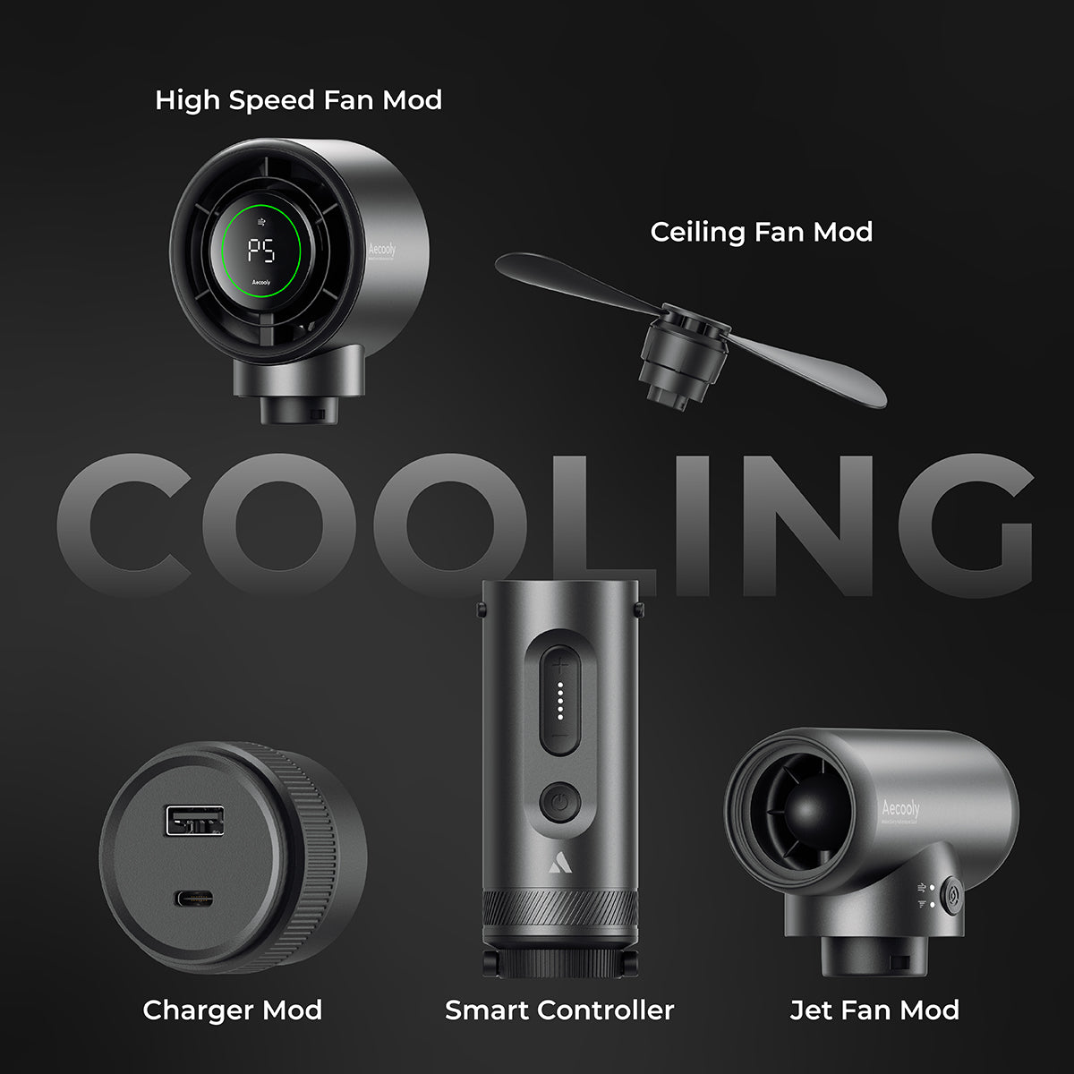 Aecooly Camping Pack Black