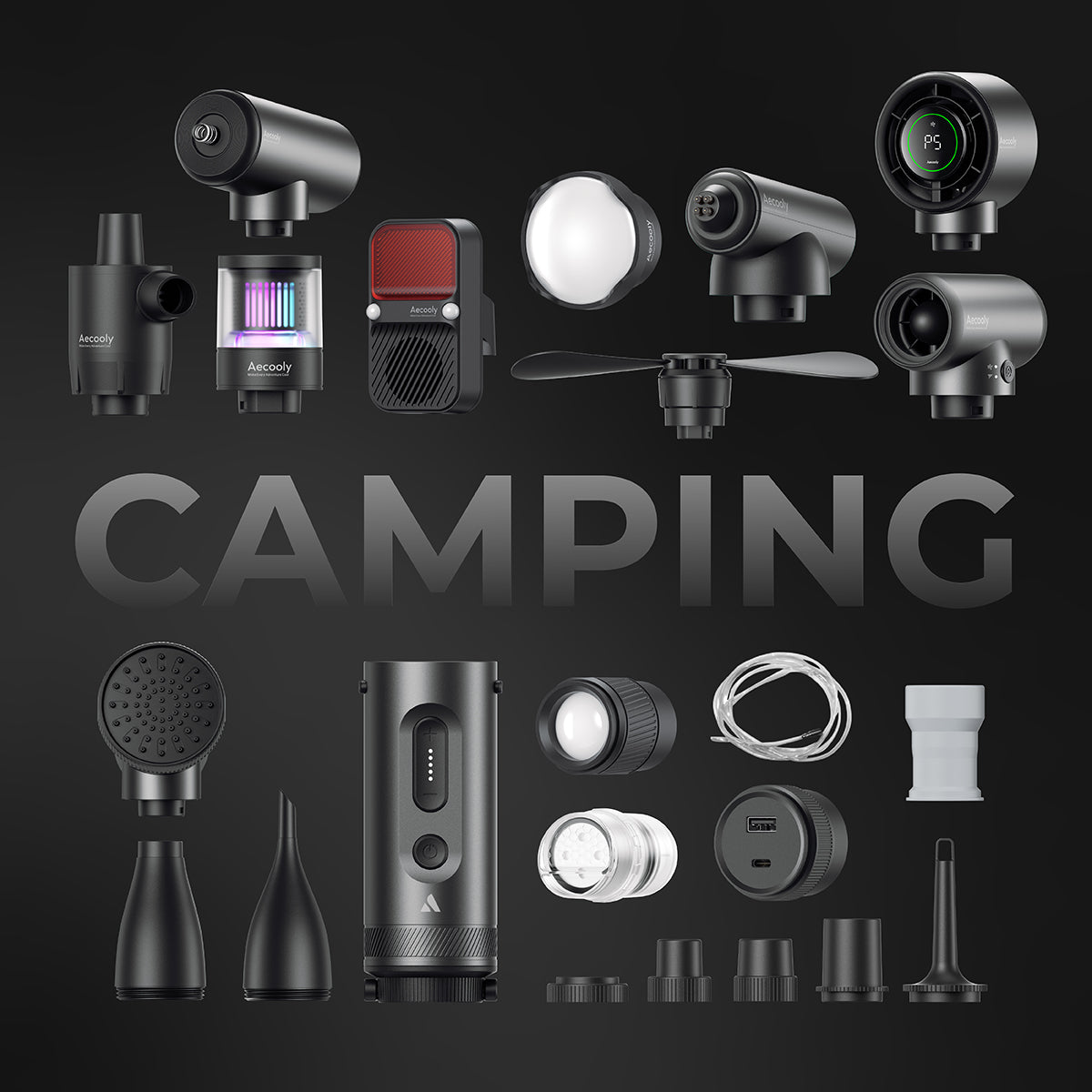 Aecooly Camping Pack Black