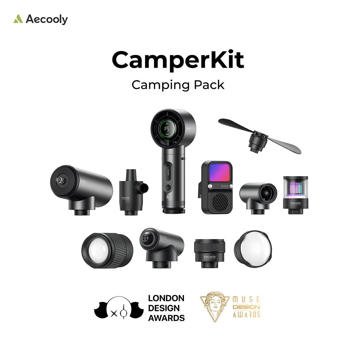 Aecooly Camping Pack Black