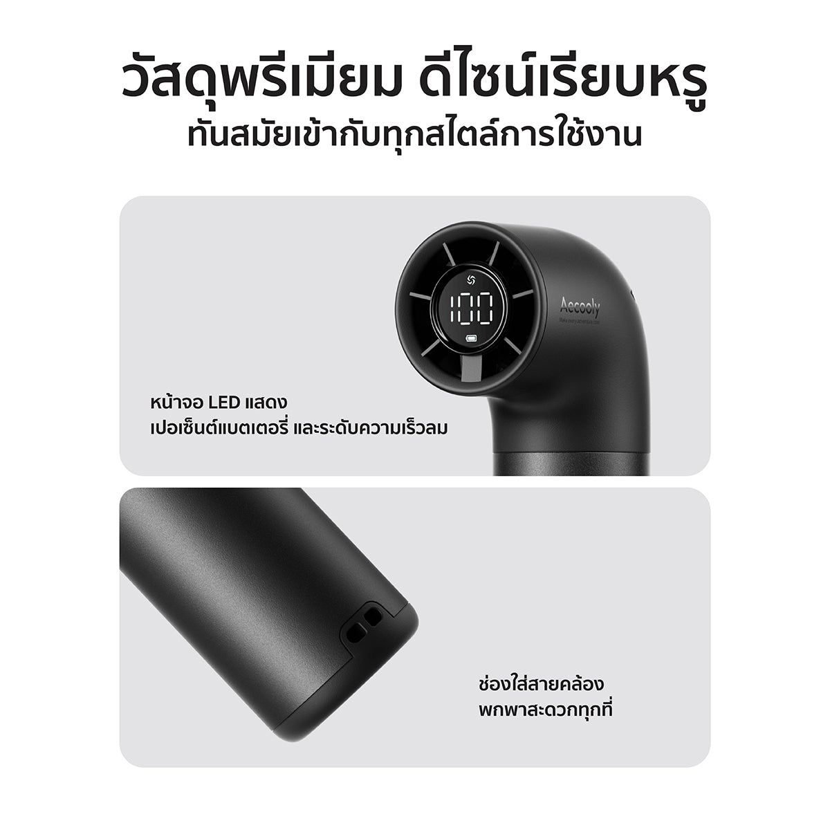 Aecooly Aero Pro Handheld Fan-3500mAh, LED Display Screen.(Model PH01)